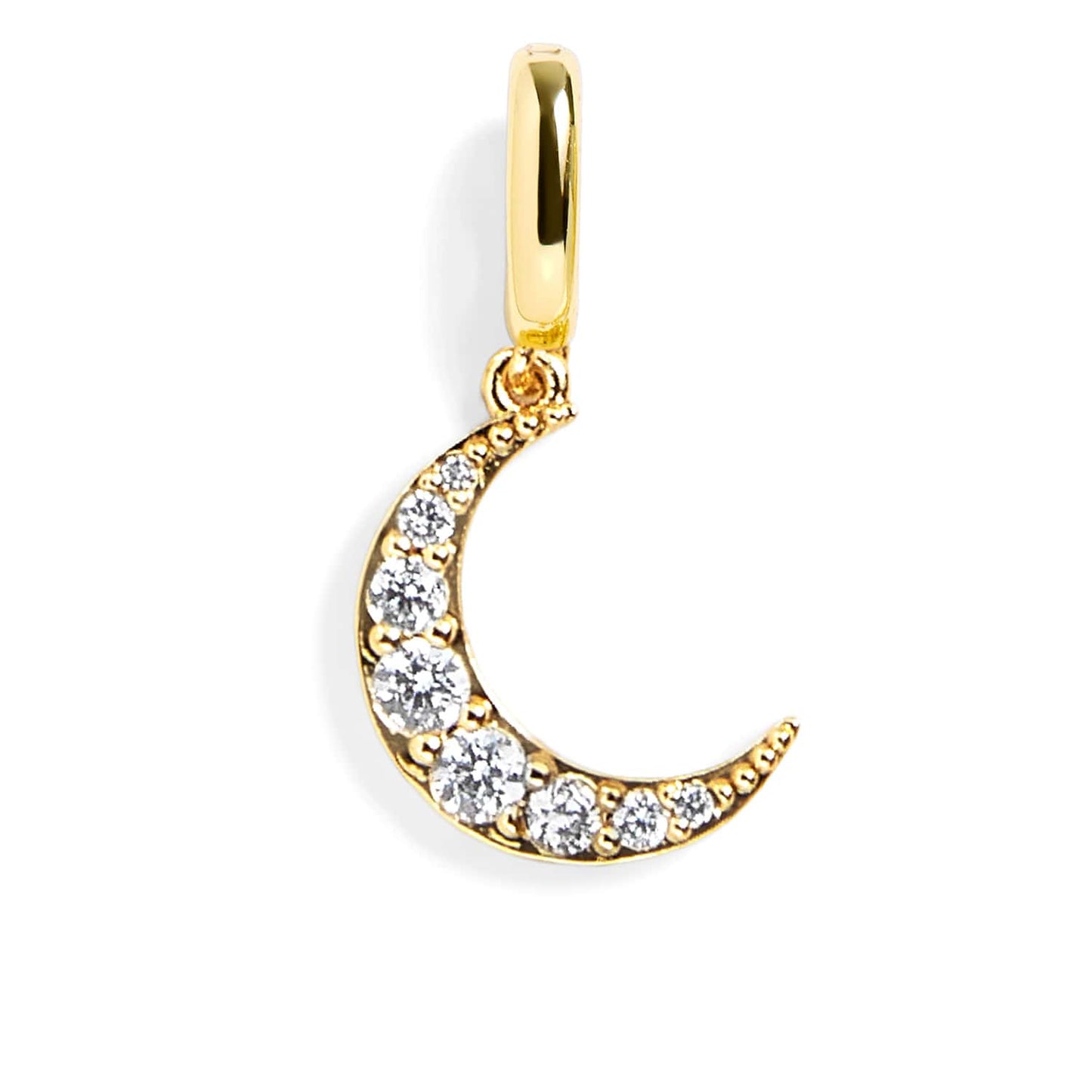 Pavé Crescent Moon Charm
