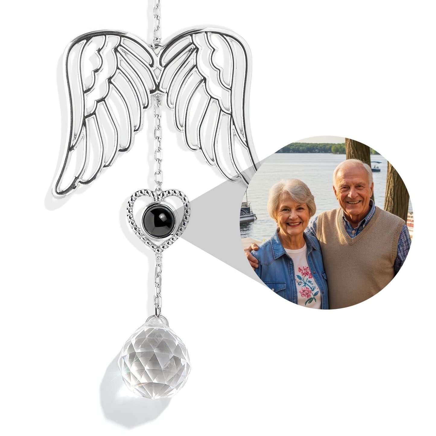 Personalized Guardian Angel Photo Sun Catcher