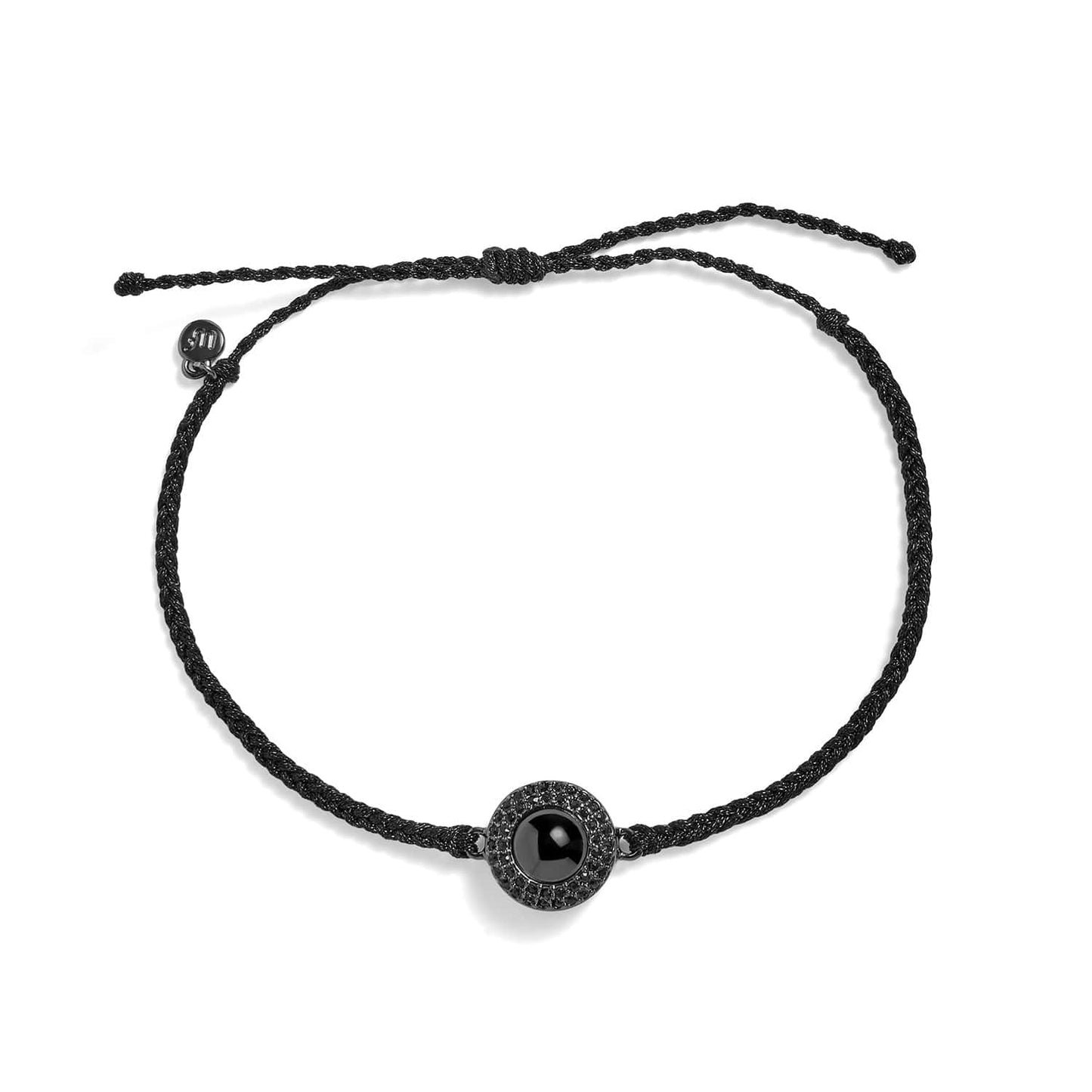 Personalized Pavé Circle Photo Bracelet