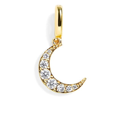 Pavé Crescent Moon Charm