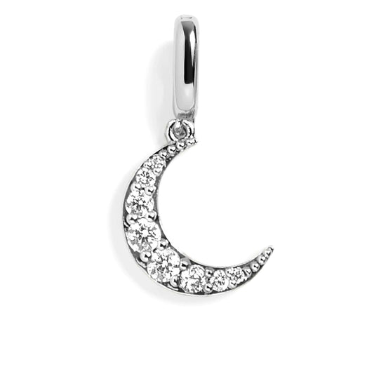 Pavé Crescent Moon Charm