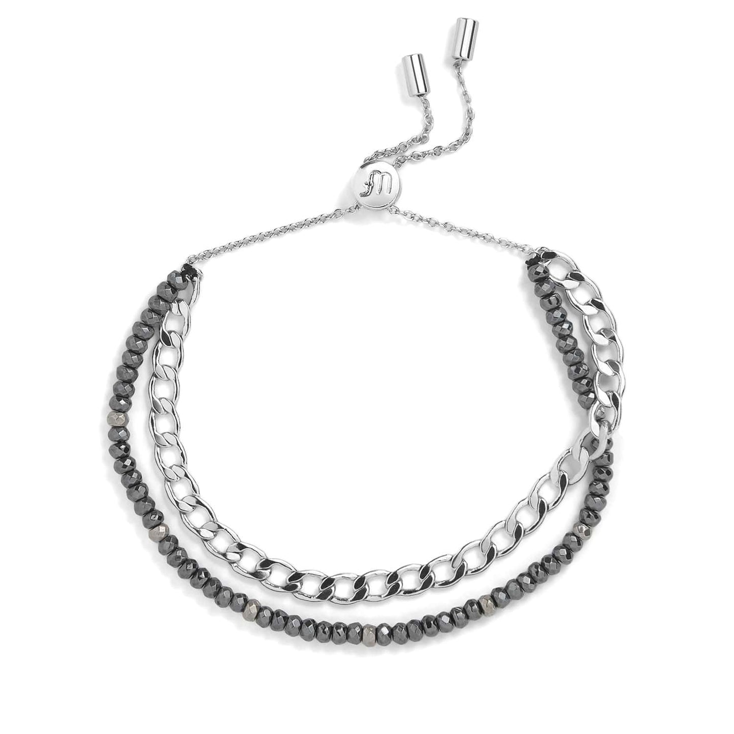 Crystal Double Strand Charm Bracelet