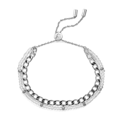 Crystal Double Strand Charm Bracelet