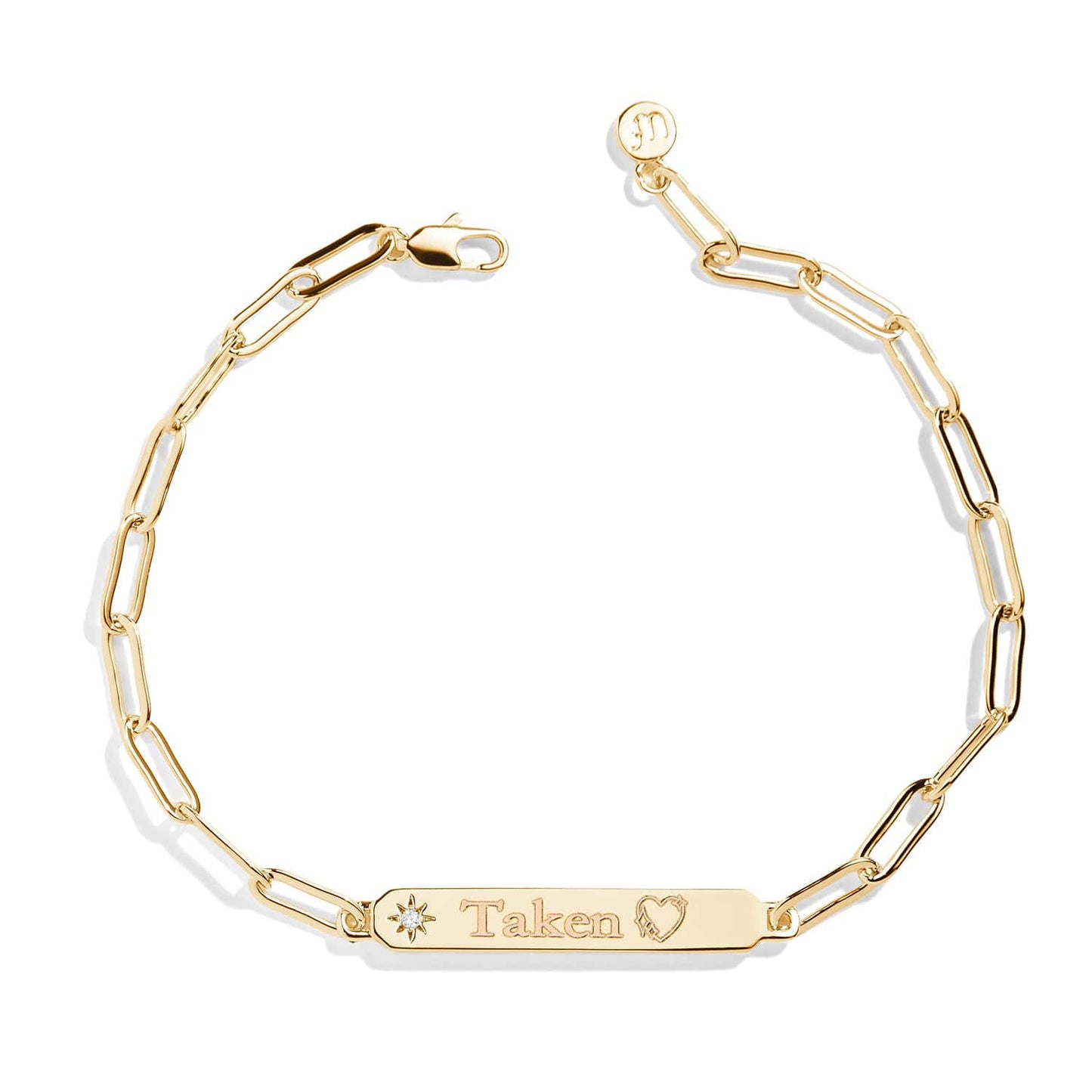 Engravable Bar Paperclip Bracelet