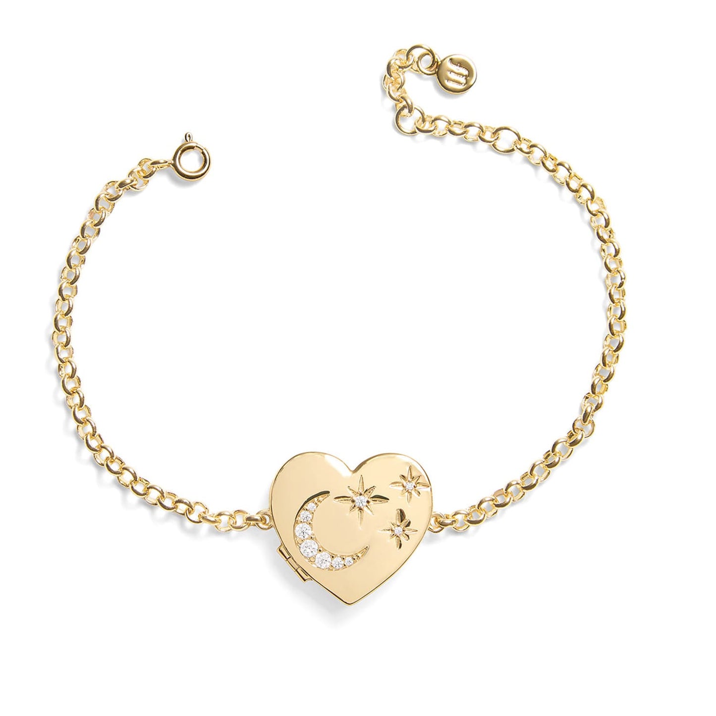 Personalized Celestial Locket Bracelet