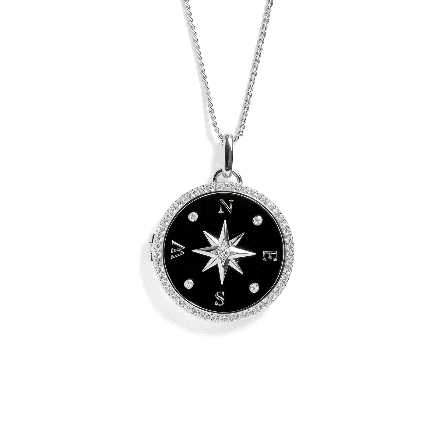 Personalized Compass Locket Necklace