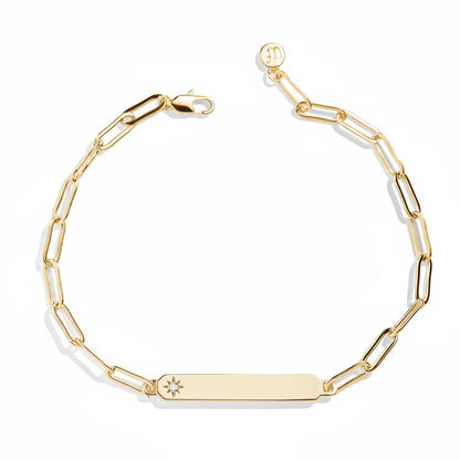 Engravable Bar Paperclip Bracelet