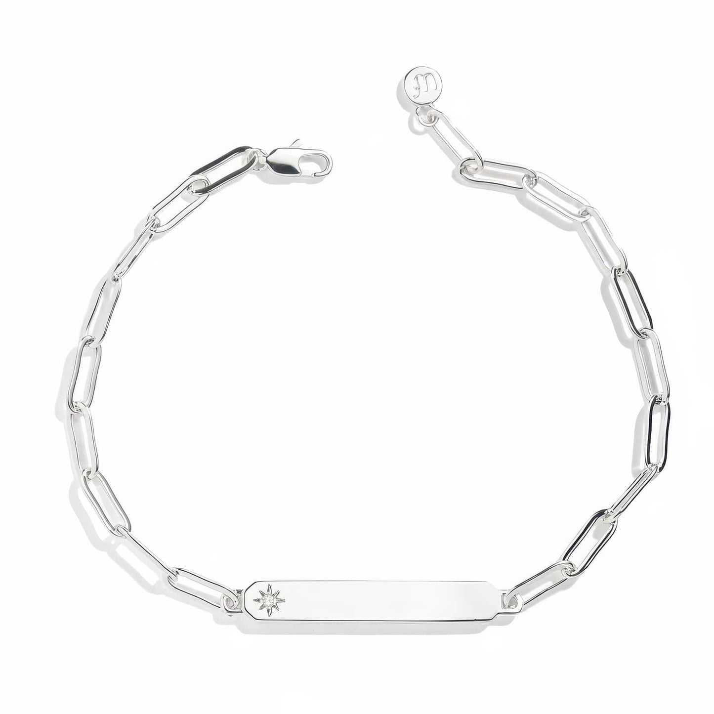 Engravable Bar Paperclip Bracelet