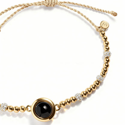 Personalized Fireball Metallic Photo Bracelet