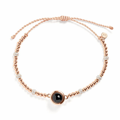 Personalized Fireball Metallic Photo Bracelet