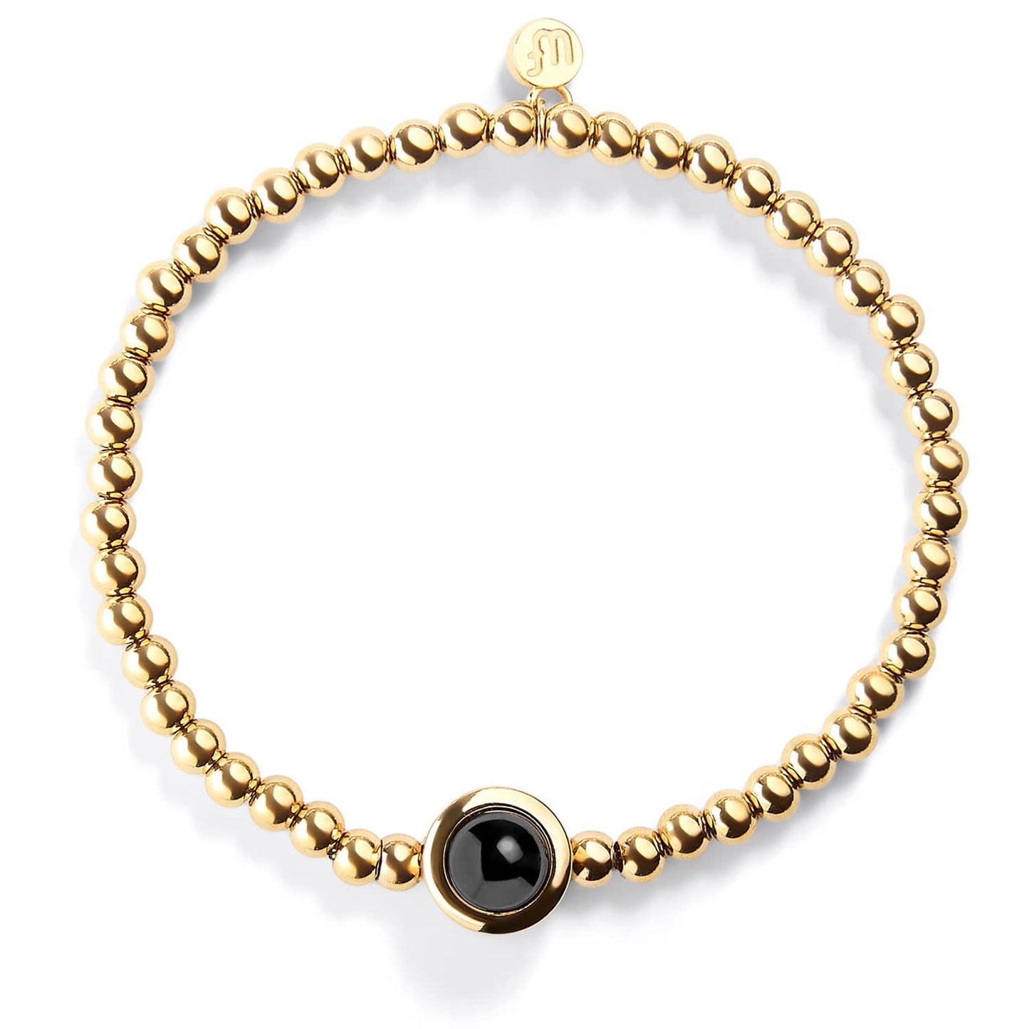 Personalized Circle Photo Stretch Bracelet