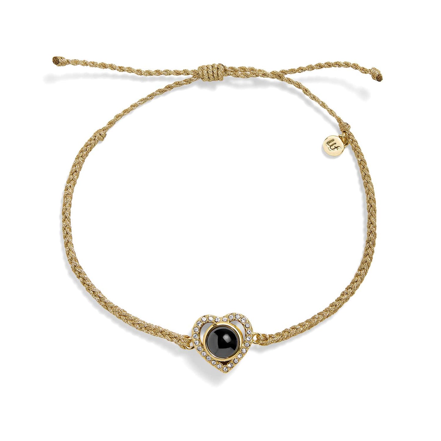 Personalized Pavé Heart Photo Bracelet