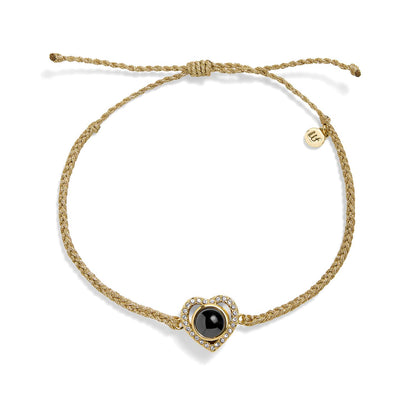 Personalized Pavé Heart Photo Bracelet