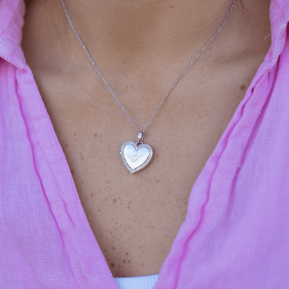 Personalized Heart Locket Necklace