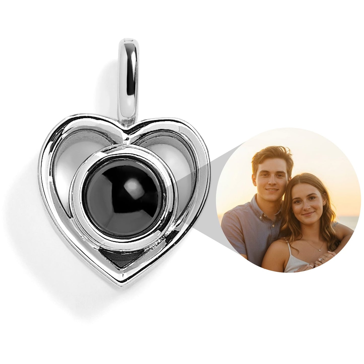Personalized Heart Photo Charm