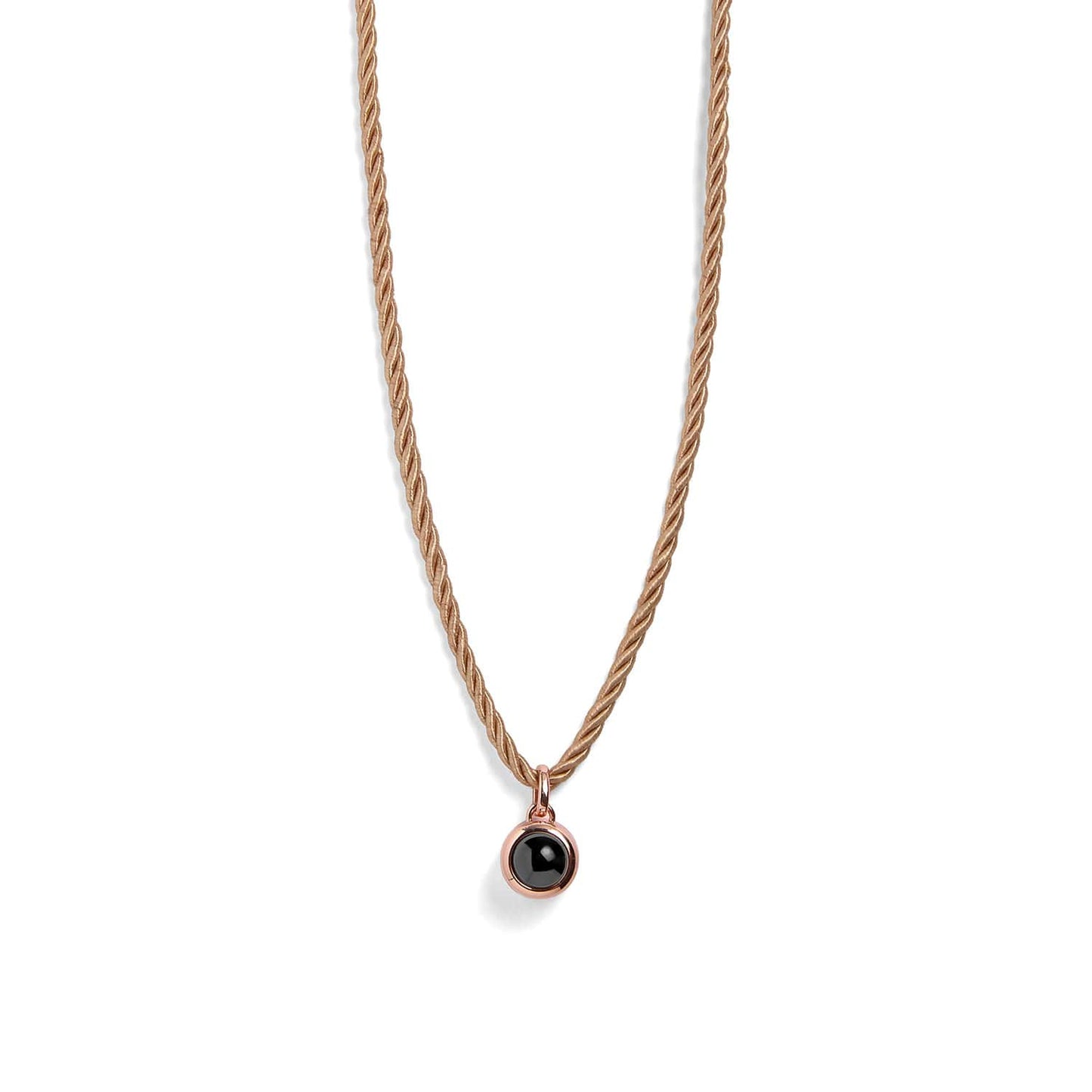 Personalized Rope Circle Photo Necklace