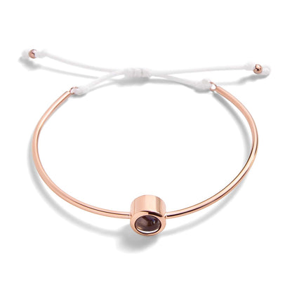 Personalized Circle Photo Cuff Bracelet