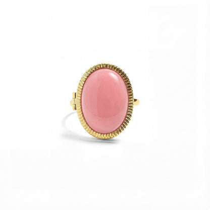 Personalized Semiprecious Locket Ring