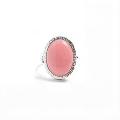 Personalized Semiprecious Locket Ring