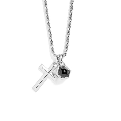 Personalized Cross Photo Necklace