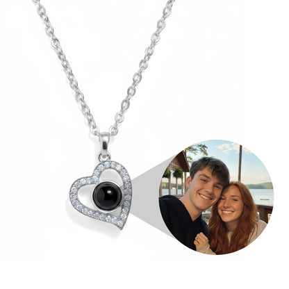 Personalized Vintage Heart Photo Necklace